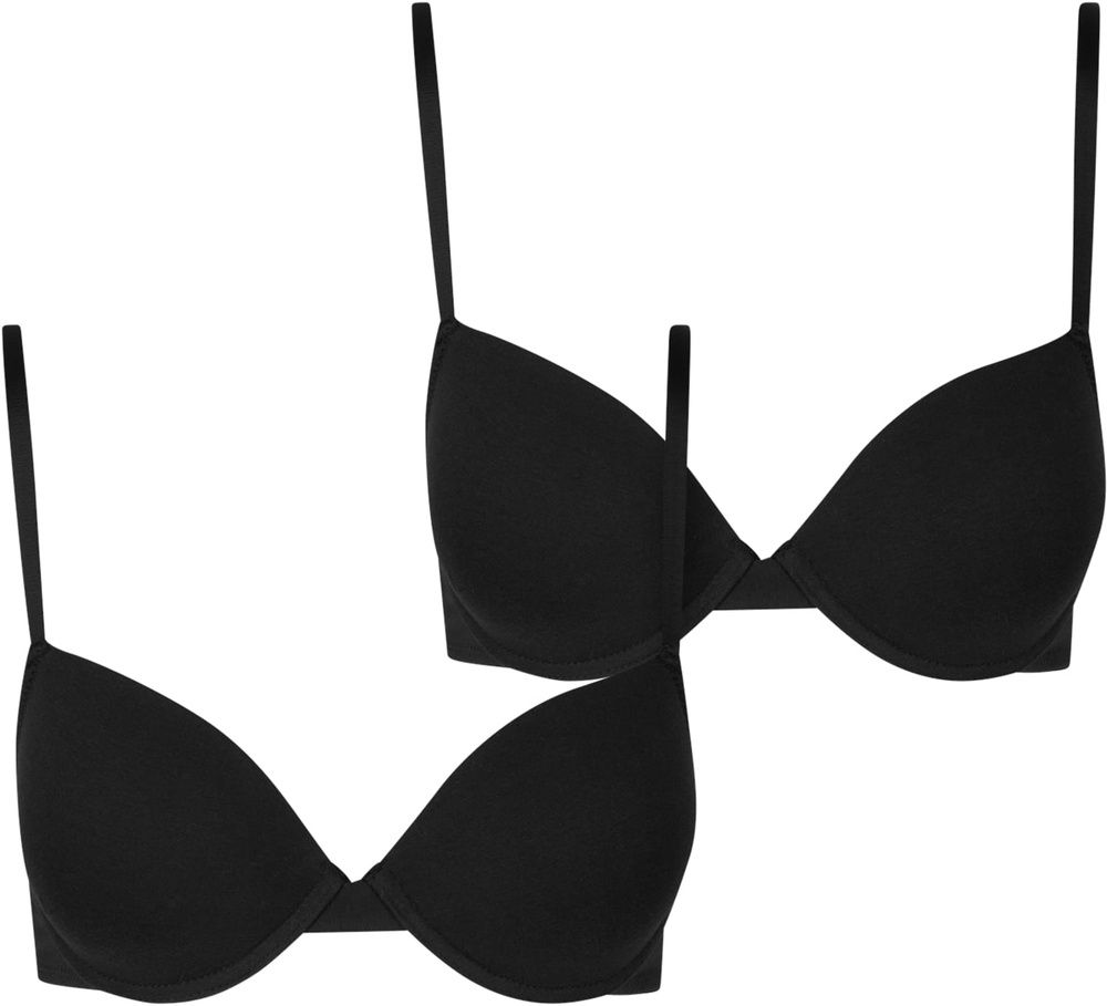 UrbanClassicsDamenBHmitBgelLadiesBasicCottonBra2-PackTB7652A