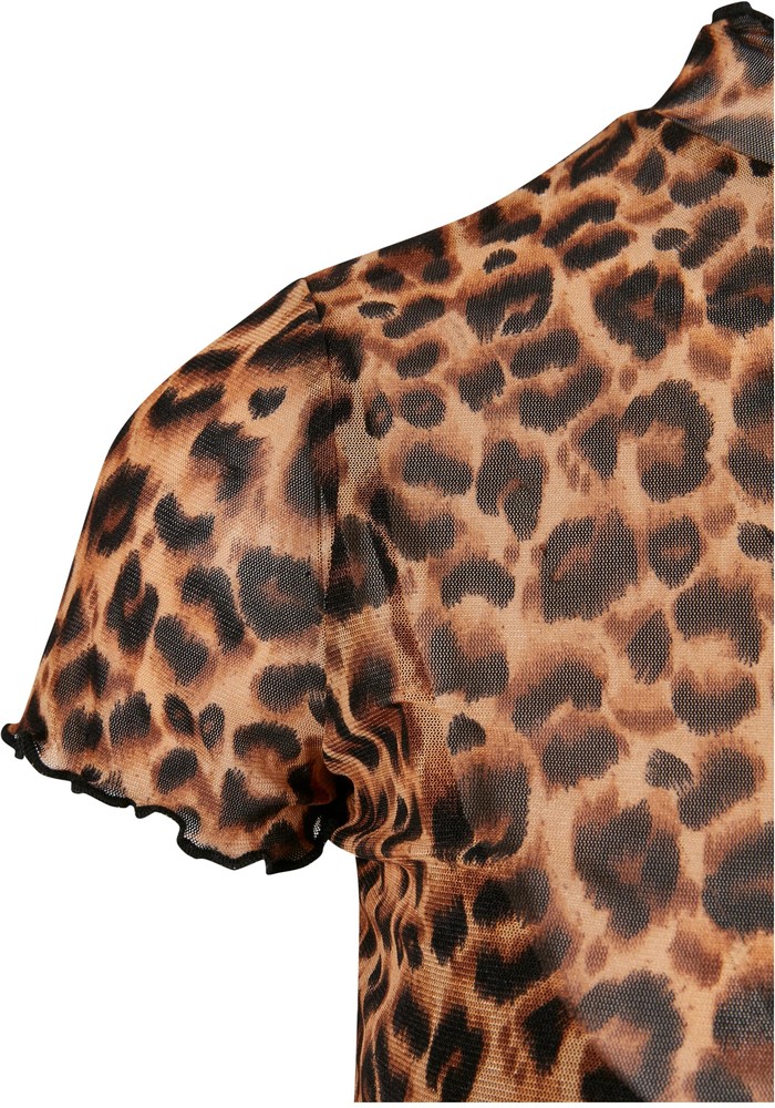 UrbanClassicsDamenKleidLadiesMeshDoubleLayerDressLeo-3XL