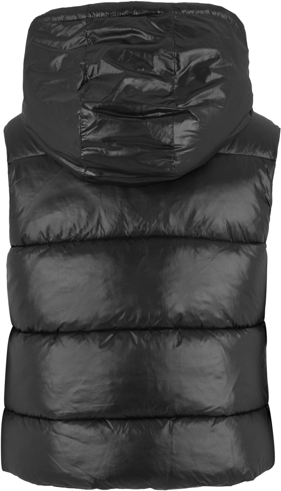 UrbanClassicsDamenSteppwesteLadiesRecycledShinyPufferVestWithHoodTB7004Black-3XL