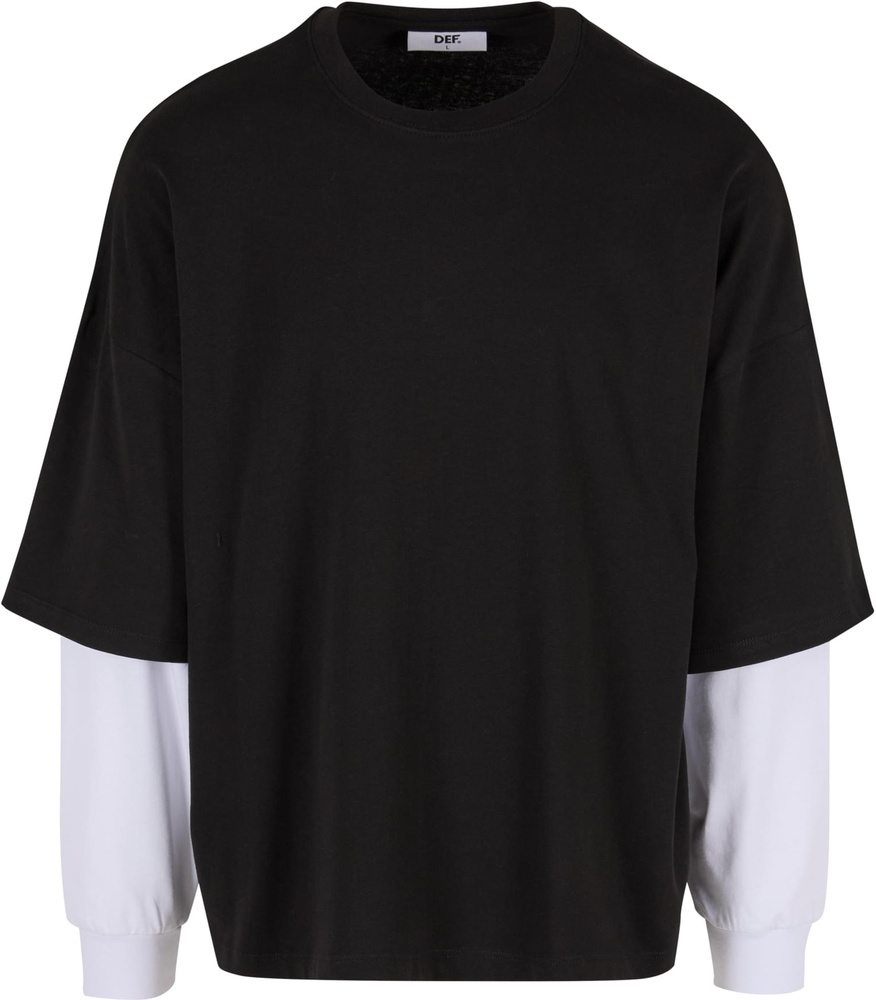 DEFDoubleLongsleevesDFLS029JetblackBrightwhite-L