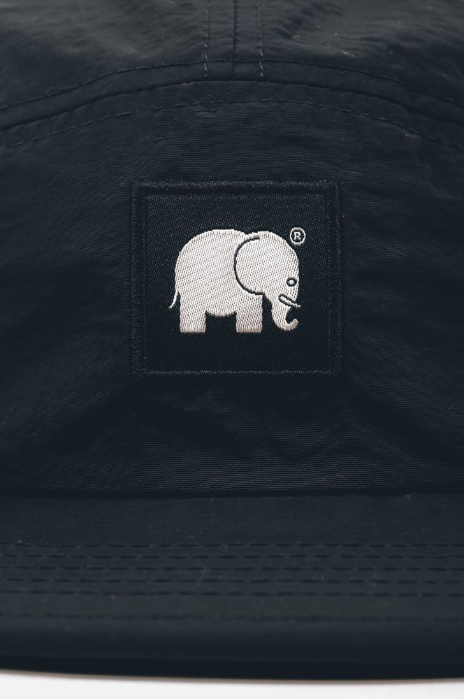 TrendsplantCapWaterRepellentNylonFivePanelCapBlackBlack