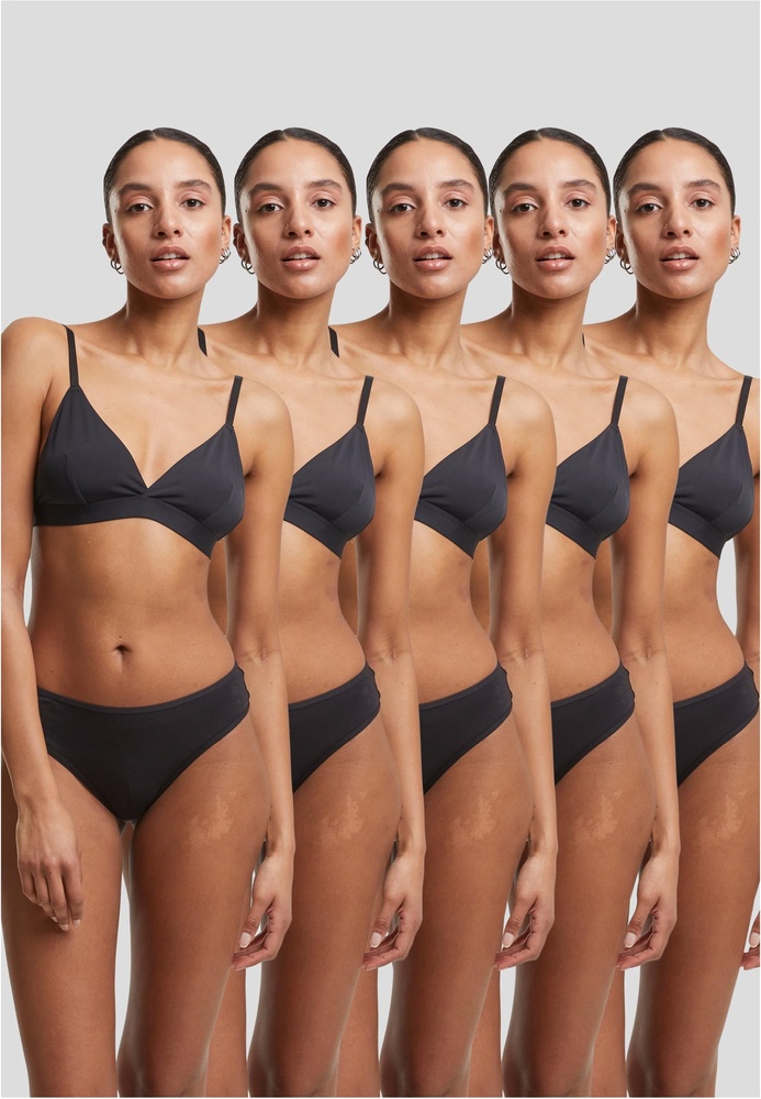UrbanClassicsDamenbgelloserBHLadiesNaturalFibreBrazilian5-PackTB7661C