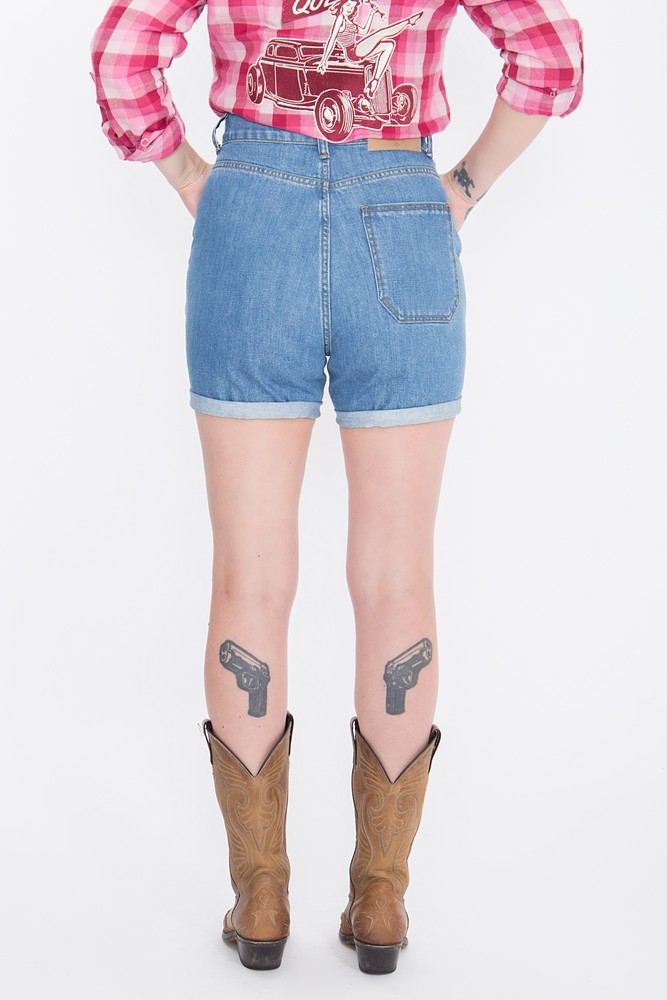 QueenKerosinJeansshortsmitStickereienimWestern-LookQK4190419063Hellblau