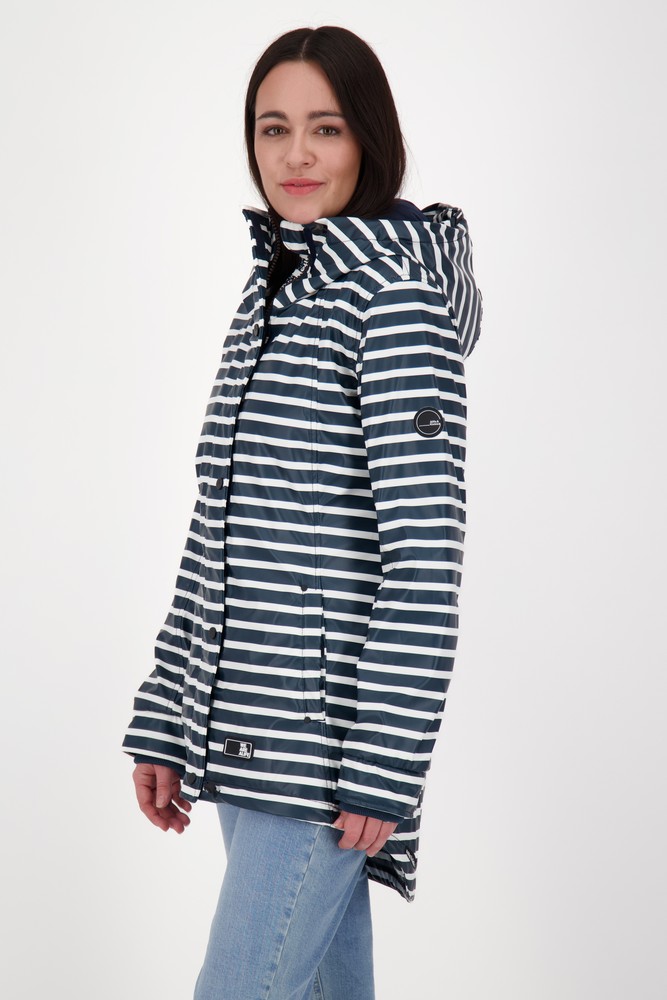 AlifeKickinDamenRegenjackeElmaAKBRainjacketMarine-2XL