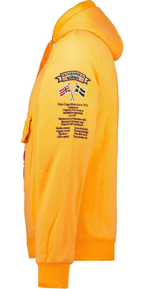 GeographicalNorwayHoodiePulloverGymclassDbMen100FluoOrange-3XL
