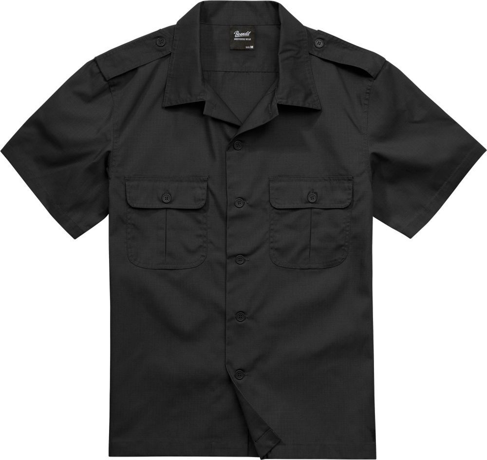 BranditHemdUSRipstopShirtShortSleeve4103Black-S