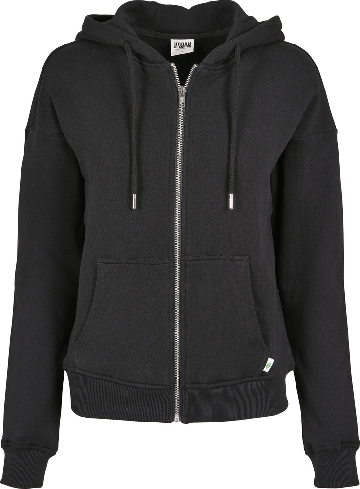 UrbanClassicsDamenHoodieLadiesOrganicTerryZipHoodyBlack-3XL