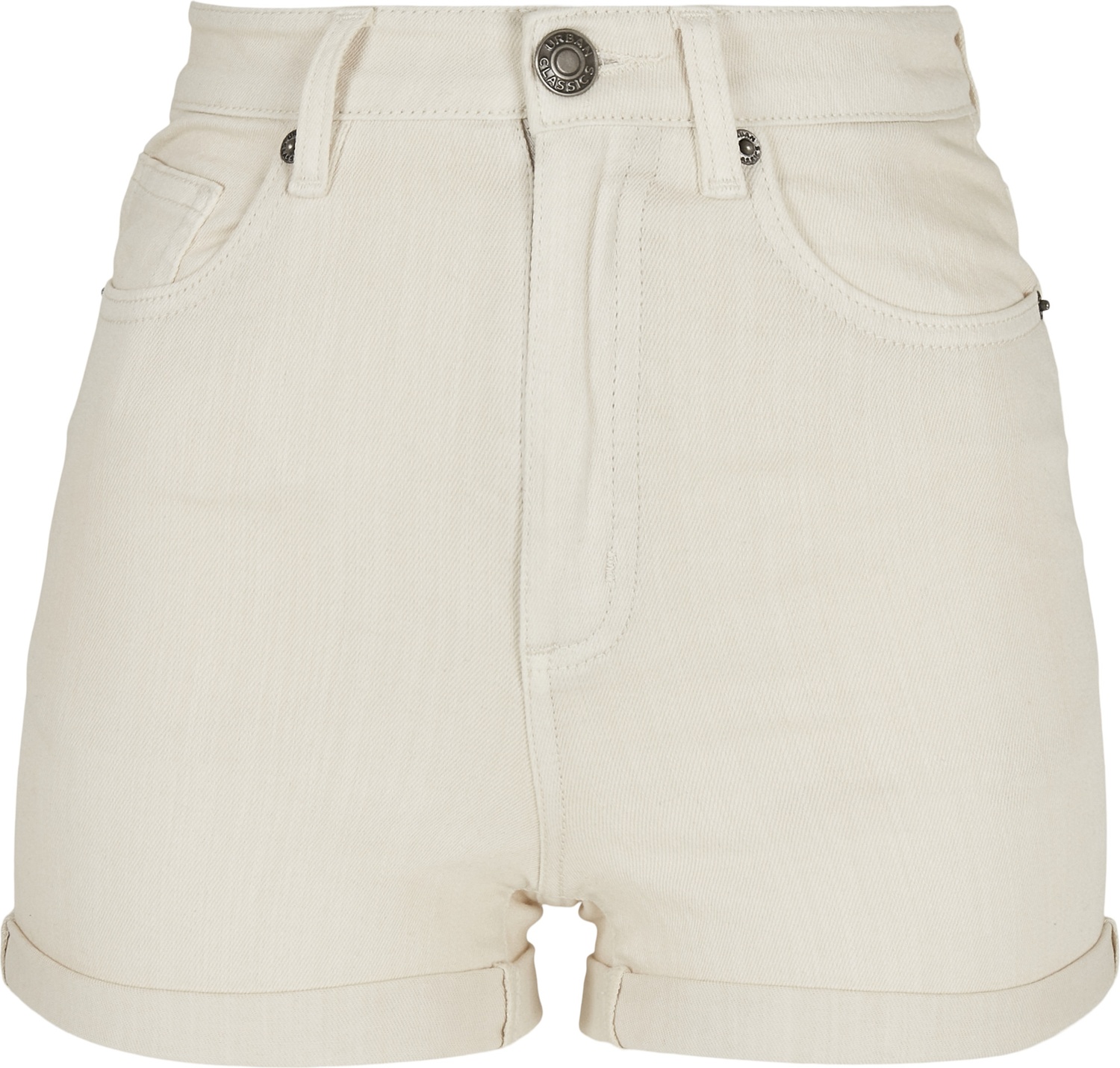 UrbanClassicsDamenLadies5PocketShortsWhitesand-26