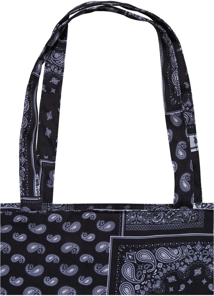 UrbanClassicsTascheBandanaPatchworkPrintToteBagBlackWhite