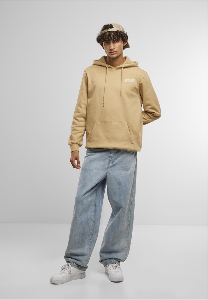 MisterTeeLosAngelesWordingEmbRegularHoodyMT3921Unionbeige-3XL