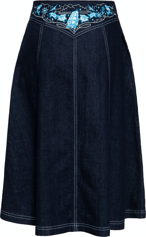 QueenKerosinDamenDenimSwingRockDenim