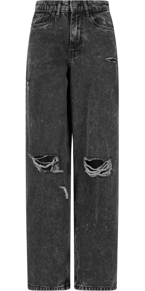 UrbanClassicsDamenLadiesDistressed90sWideLegDenimPantsTB6155