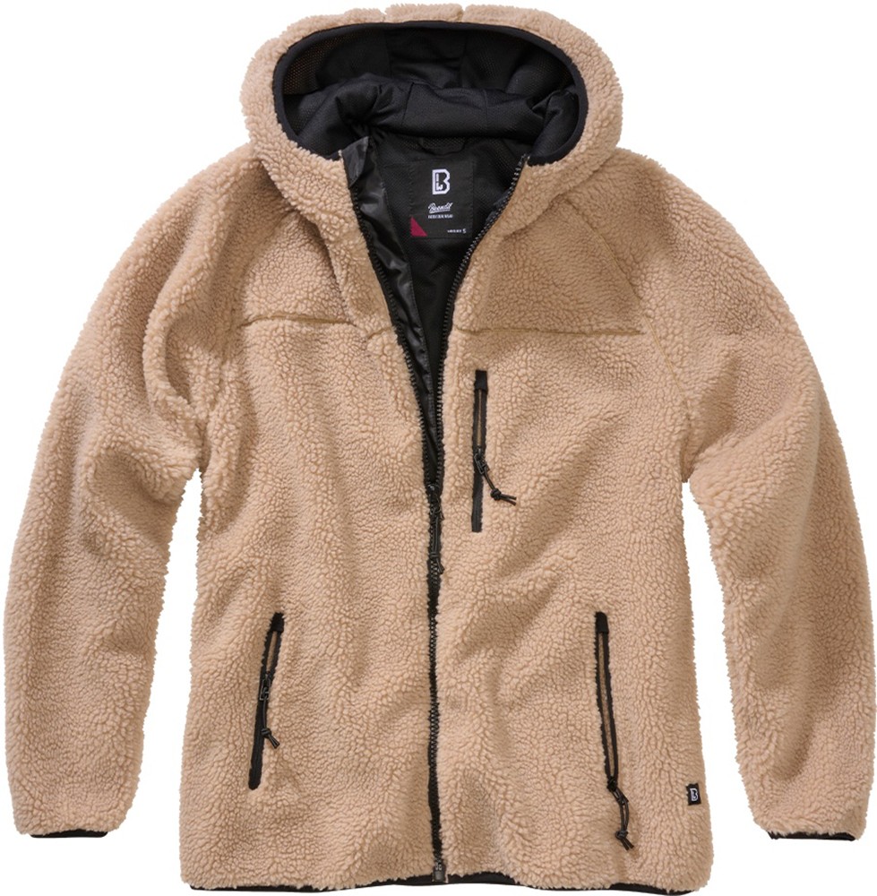 BranditWomenJackeLadiesTeddyfleecejackethoodCamel-XS