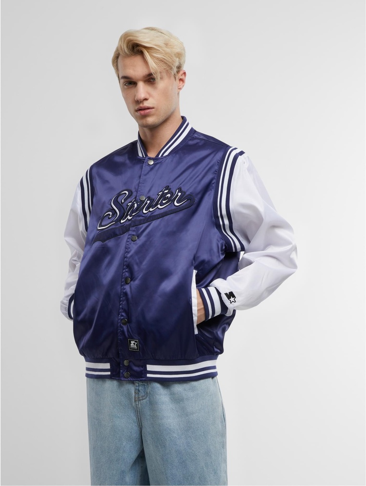 StarterBlackLabelJackeSatinCollegeJacketST457