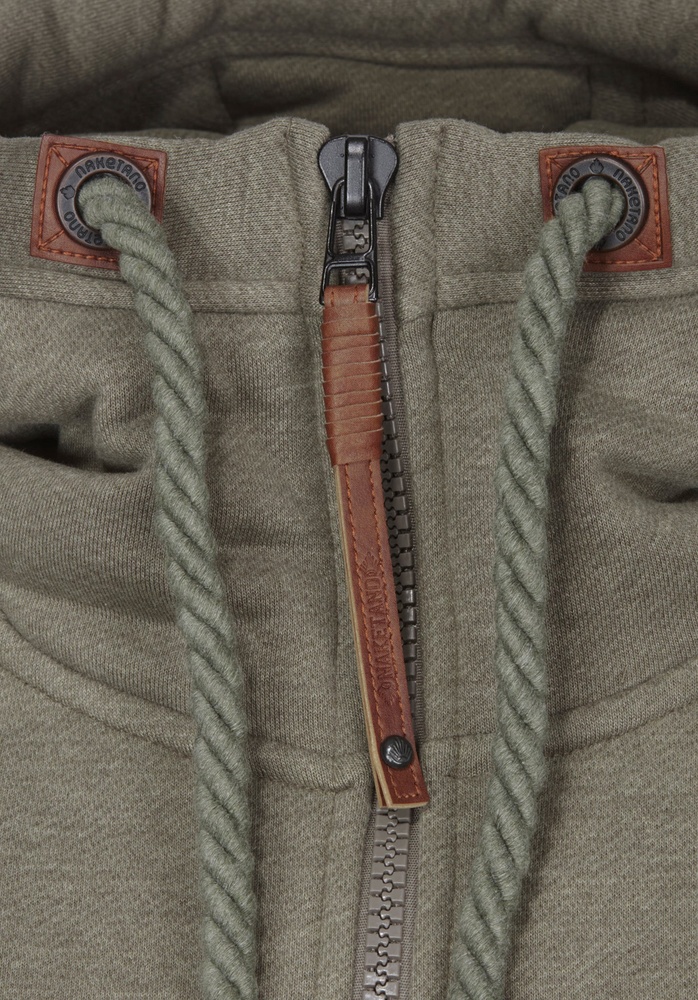 NaketanoDamenHoodieBrazzo1801-0301OliveMelange-XS