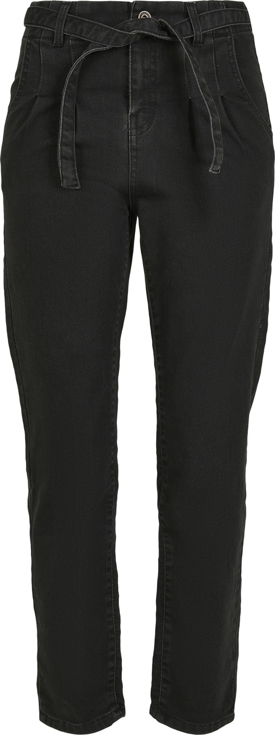 UrbanClassicsDamenHoseLadiesHighWaistKnittedDenimChinoBlack