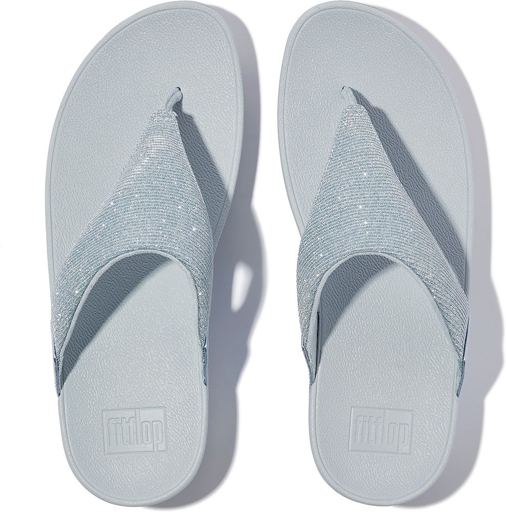 FitFlopDamenFlipFlopsLuluShimmerluxToe-PostSandalsFZ7QuietBlue-36
