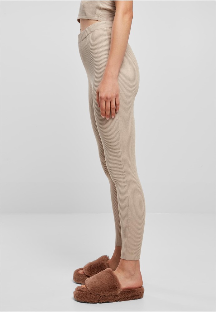 UrbanClassicsDamenLadiesRibKnitLeggingsLighttaupe-3XL