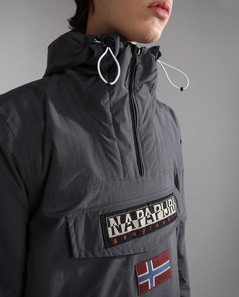 NapapijriAnorakRainforestPocket2NP0A4GMDDarkGreySolid-XS