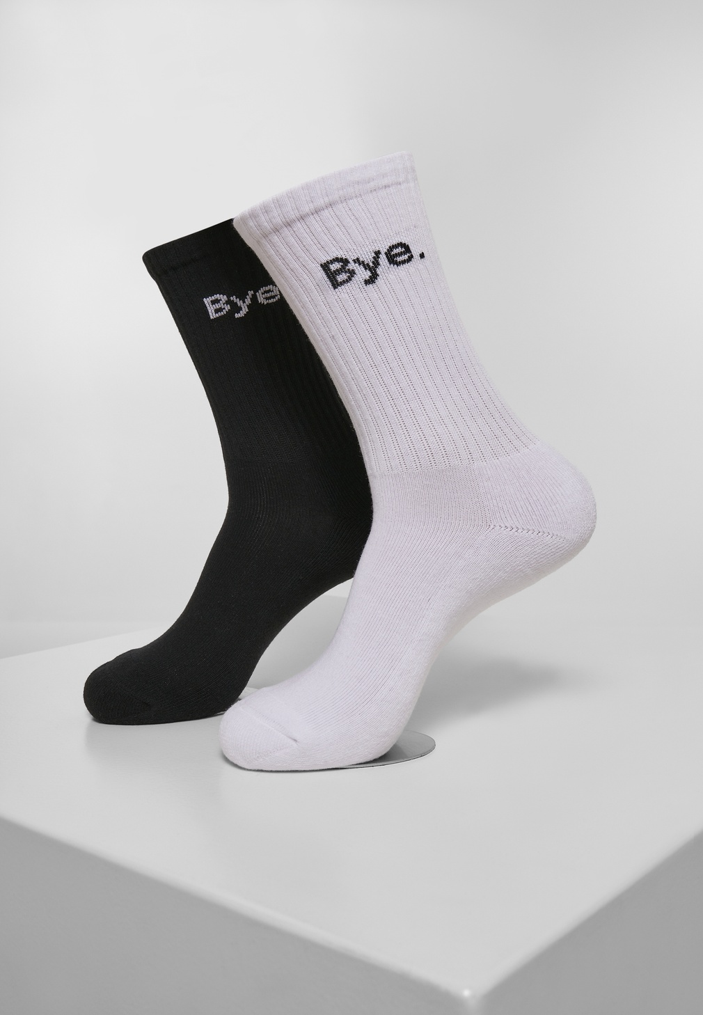 MisterTeeSockenHI-ByeSocksshort2-PackBlackWhite
