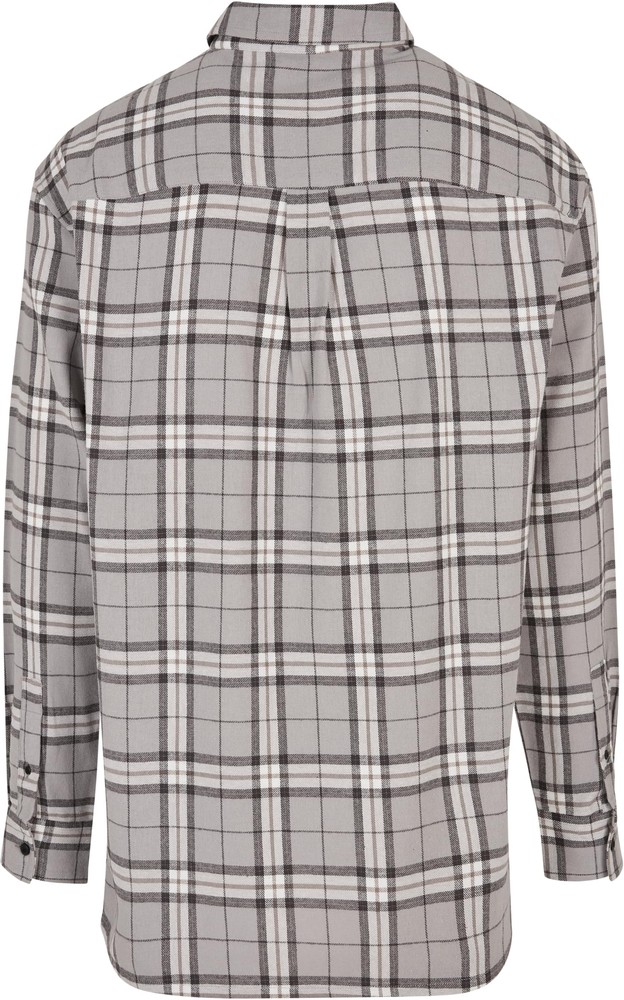 UrbanClassicsHemdLongOversizedGreyCheckShirtGreyBlack