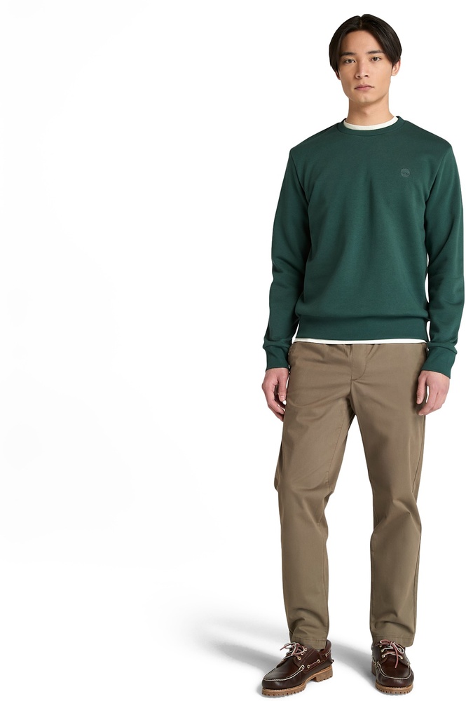 TimberlandPulloverSweatshirtOysterRiverChestLogoBrushbackCrewNeckTB0A2AM6GreenGables-XXL