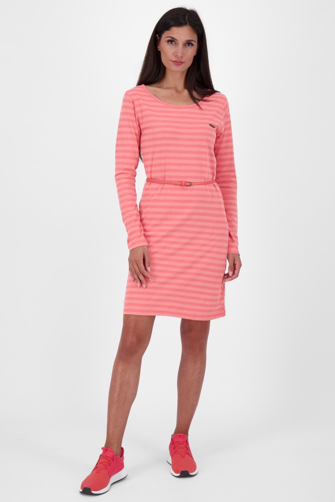 AlifeKickinDamenBlusenkleidEllinAKZLongsleeveDressCoral