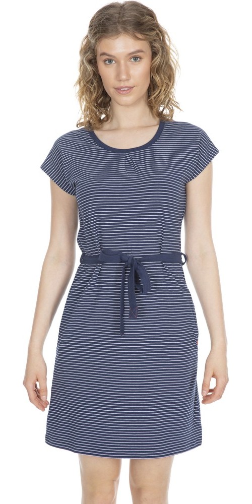 TrespassDamenKleidLidia-FemaleDressNavyStripe