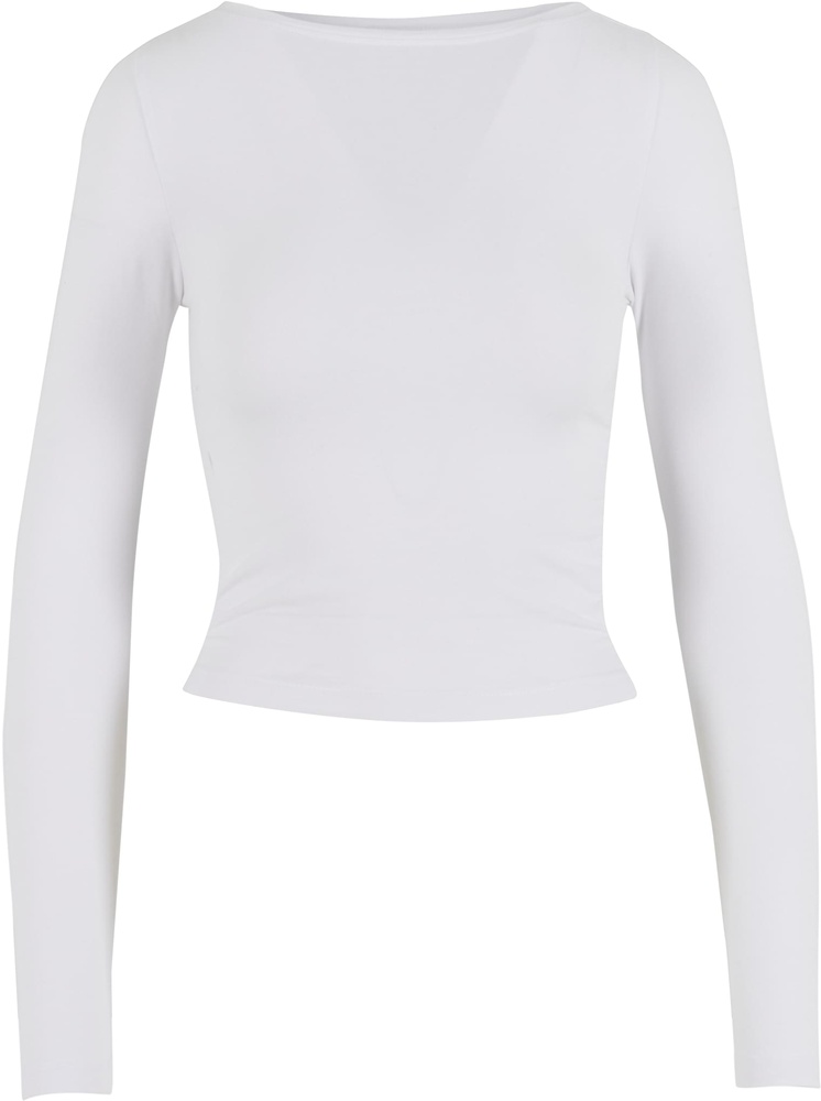 UrbanClassicsDamenLadiesRuffledSuperSlimLongsleeve2-PackTB7088ABlackWhite-3XL