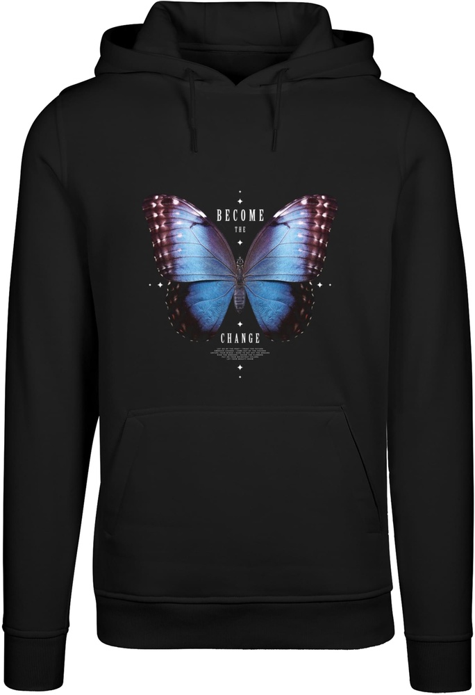 MisterTeeBecomeTheChangeButterflyHoodyMT3029Black-3XL