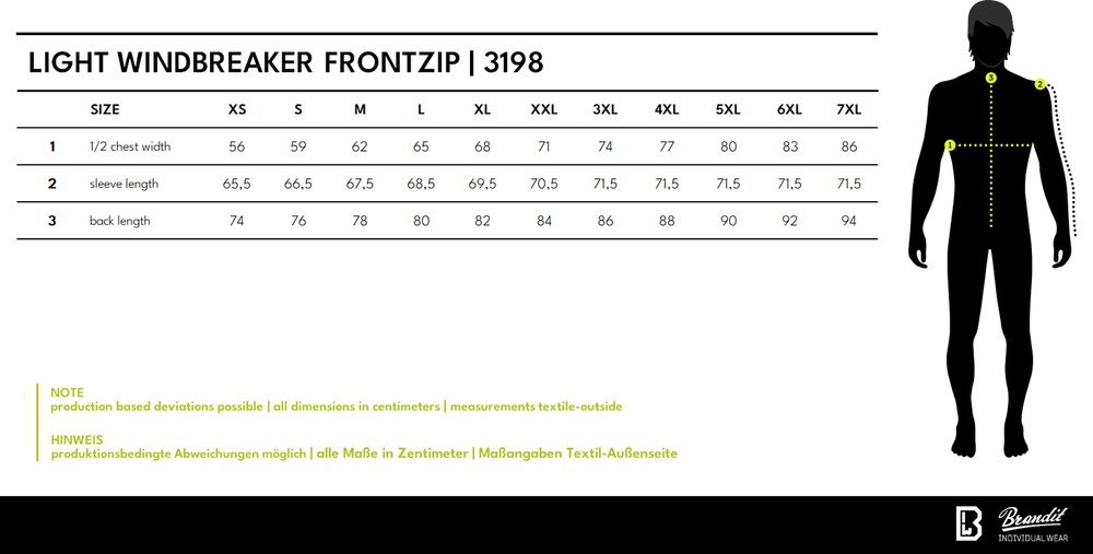 BranditLightWindbreakerFrontzip3198
