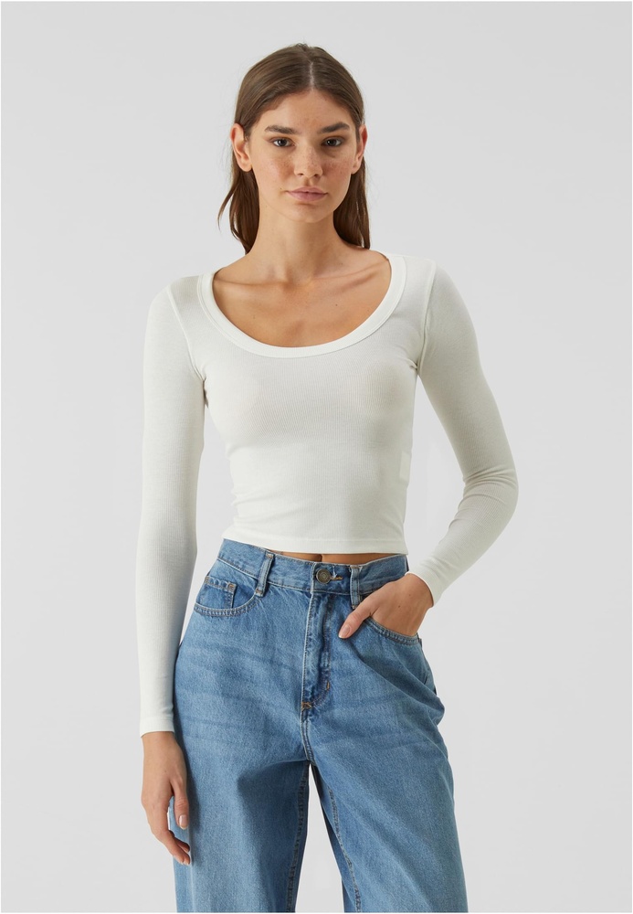 UrbanClassicsDamenLadiesOrganicRibJerseyWideNeckLongsleeveTB7147Offwhite-3XL