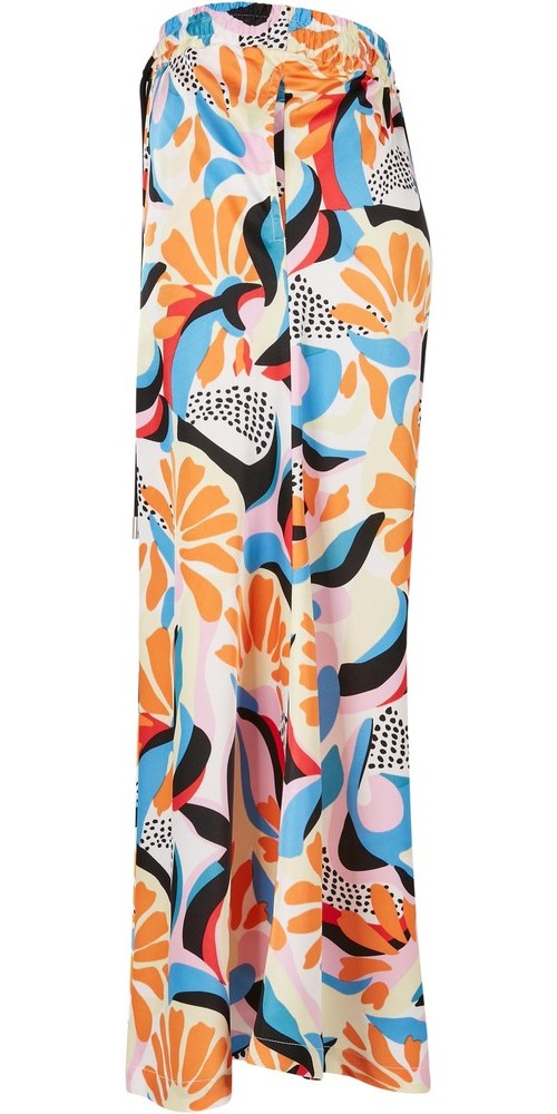 UrbanClassicsDamenRockLadiesAopSatinMidiSkirtMagicmangoabstract