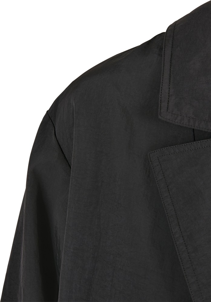 UrbanClassicsDamenJackeLadiesOversizedCrinkleNylonBlazerBlack