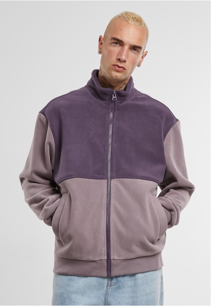UrbanClassicsColourBlockPolarFleeceJacketTB7016PurplenightFadedpurple-3XL