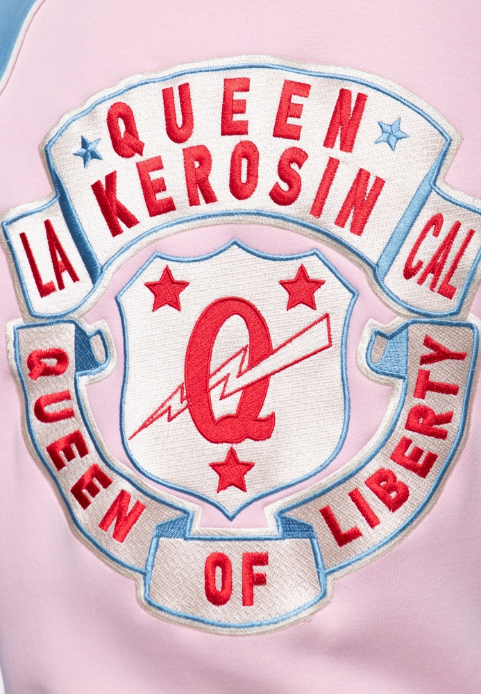 QueenKerosinDamenCollegeRaglanSweatJackeQueenOfLibertyQKU44004SoftPink-XS