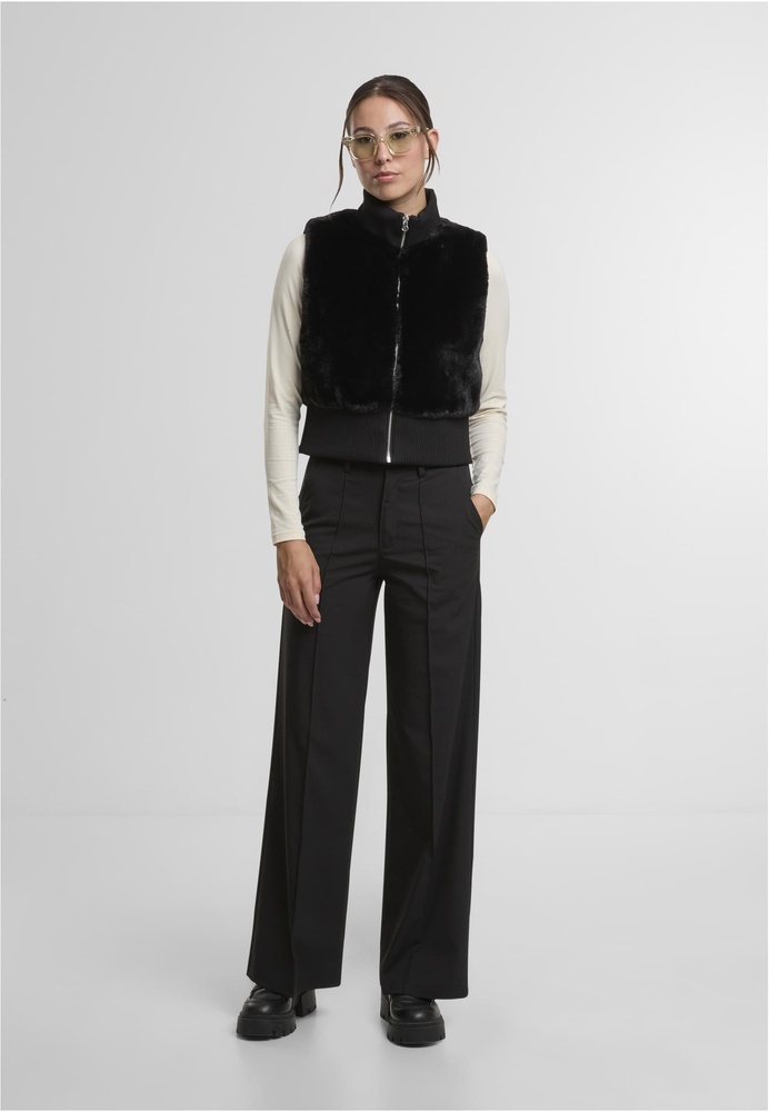 UrbanClassicsDamenVestLadiesCroppedFauxFurTB7933