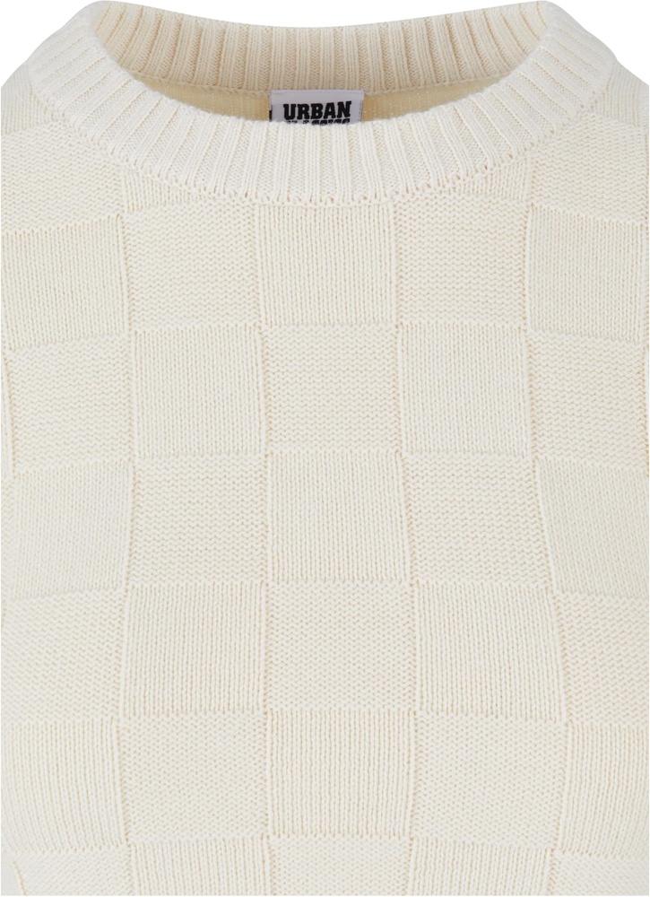 UrbanClassicsDamenLadiesCheckKnitSweaterTB6138Sand-3XL