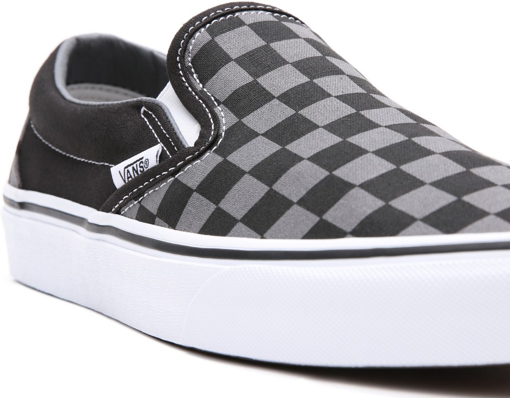 VansUnisexLifestyleClassicFTWSneakerUaClassicSlip-OnBlackPewterCheckerboard-345