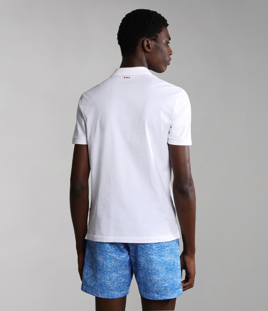 NapapijriPoloShirtElbasJerseyNP0A4GB4BrightWhite-XS