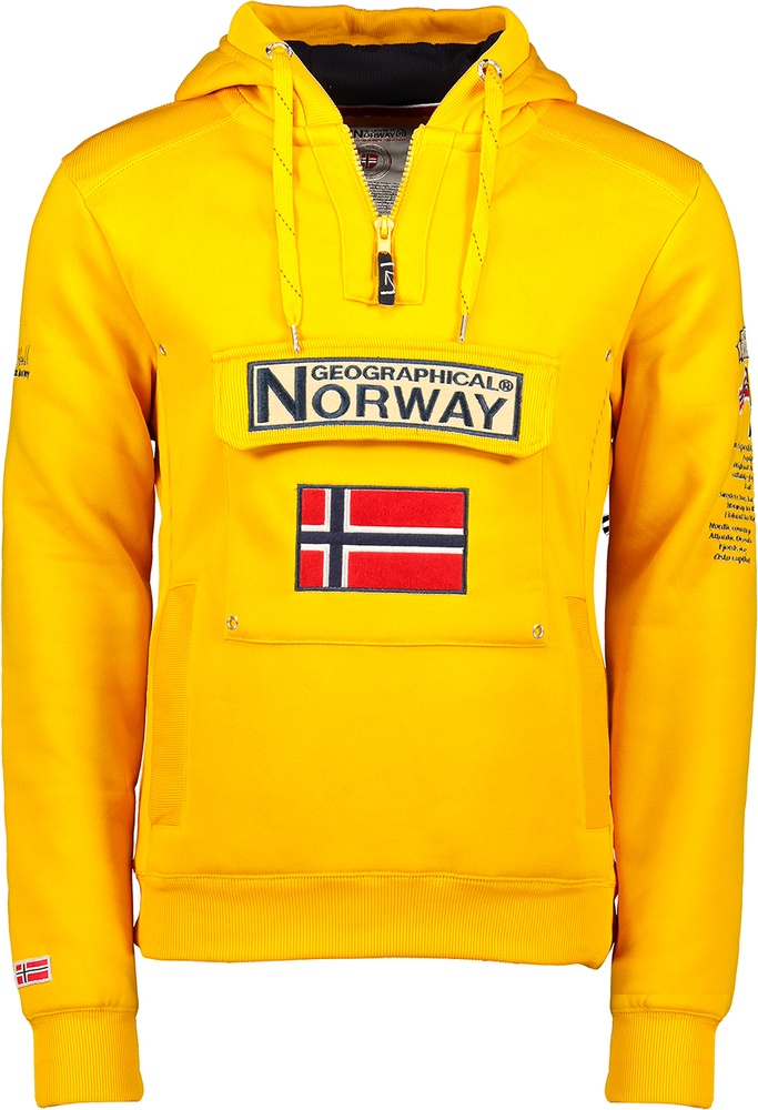GeographicalNorwayHoodiePulloverGymclassDbMen100Mustard-3XL