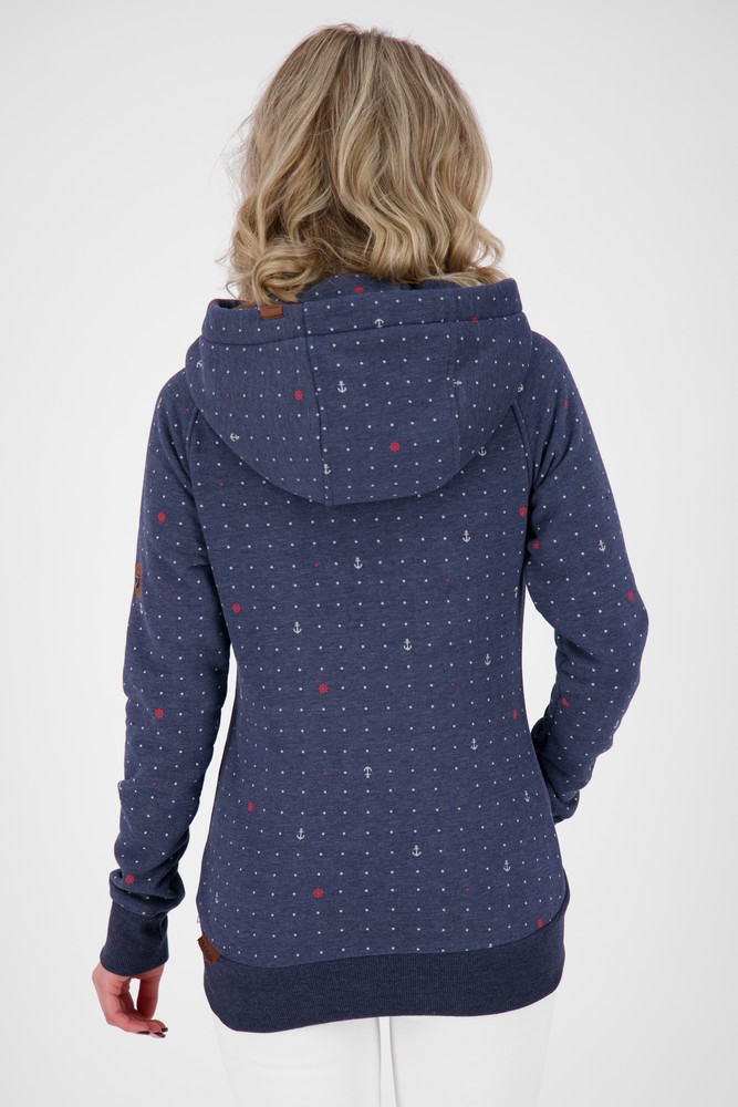 AlifeKickinDamenSnakecharmerAKBSweatjacketMarineMelange-2XL