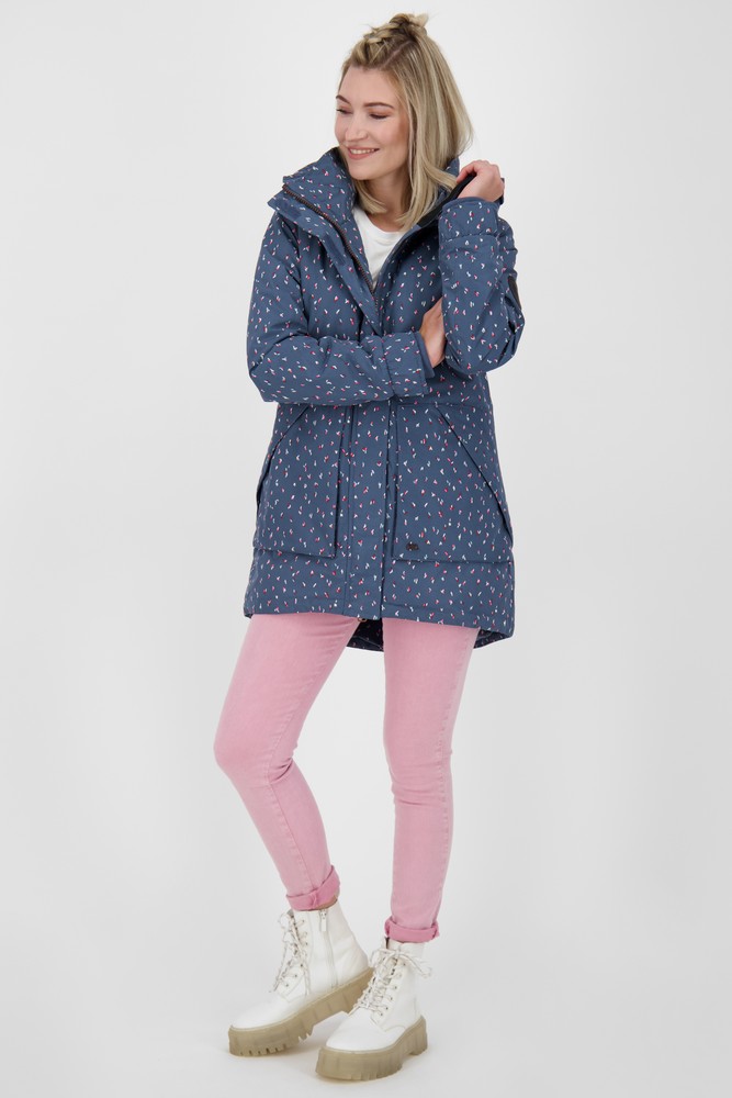 AlifeKickinDamenRegenjackeFloraAKBParkaNightblue