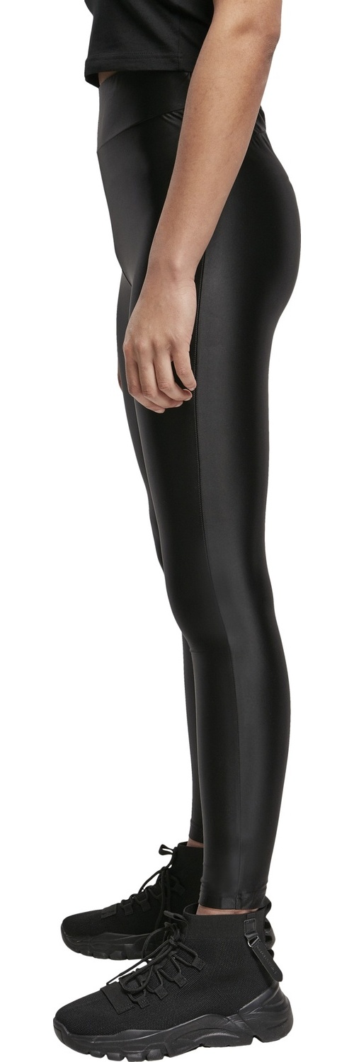 UrbanClassicsDamenLadiesHighwaistShinyMetalicLeggingsBlack