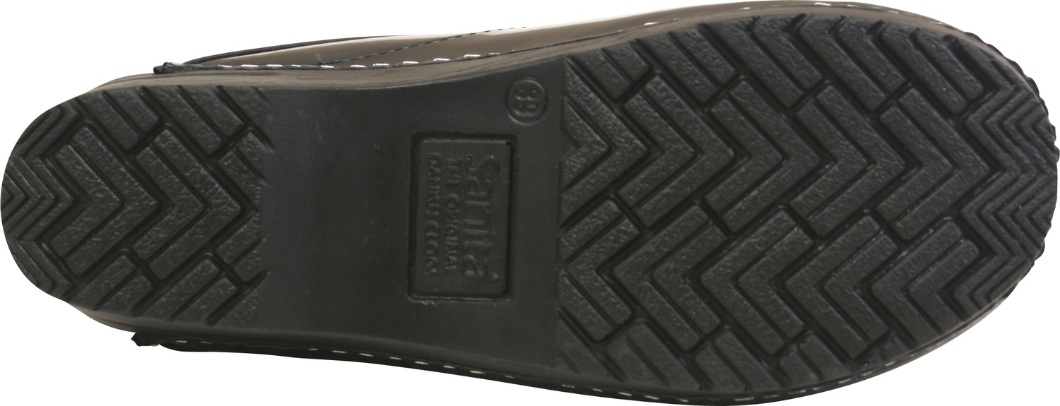 SanitaDamenOffenerClogOriginal-MetallicPatentOpenBlack