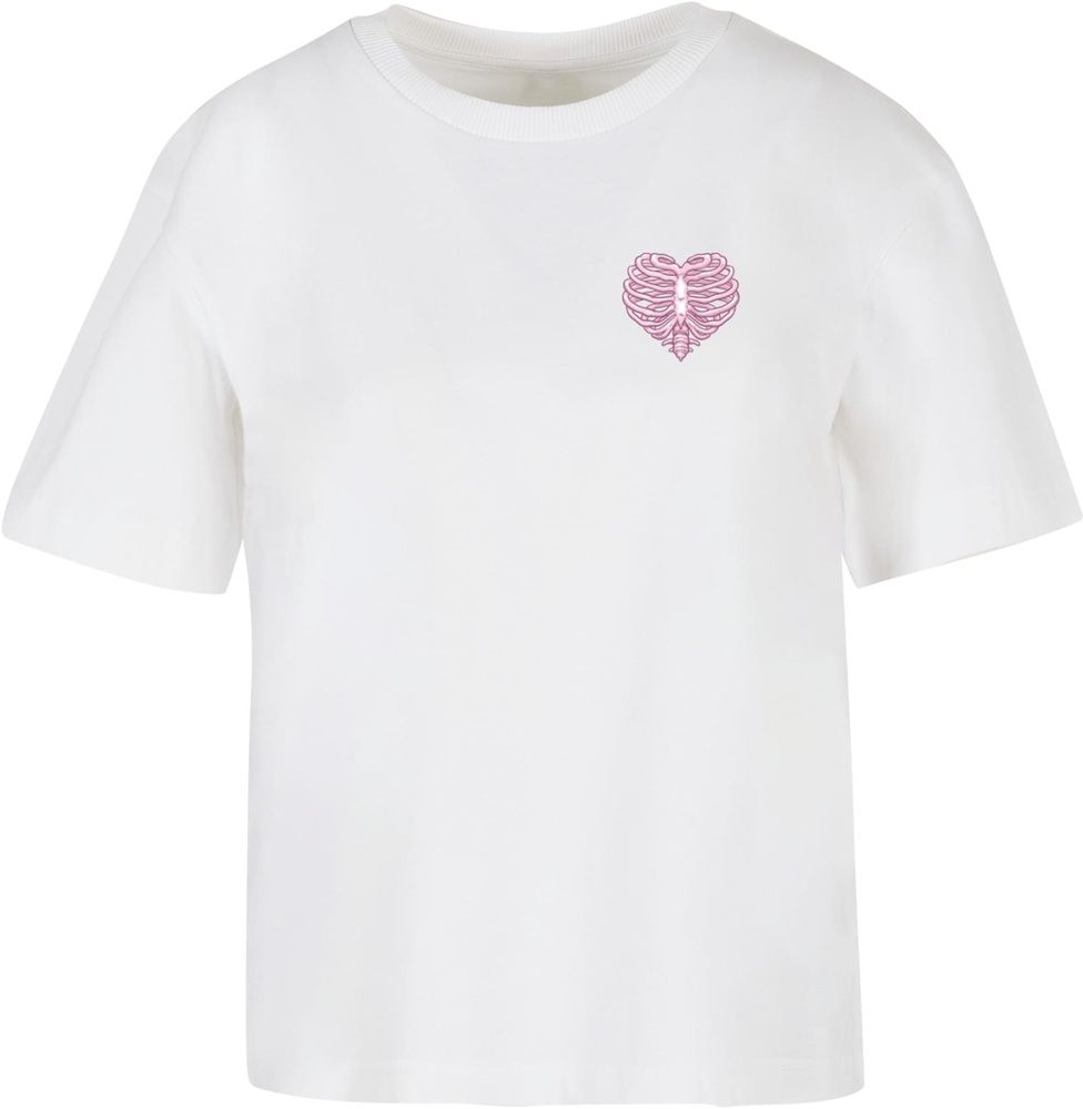 MissTeeDamenT-ShirtHeartCageRoseTeeMST066White-3XL