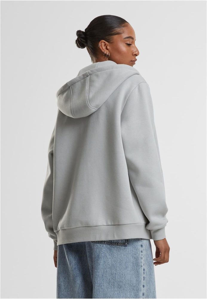 UrbanClassicsDamenLadiesFluffyZipHoodyTB7286Lightasphalt-3XL