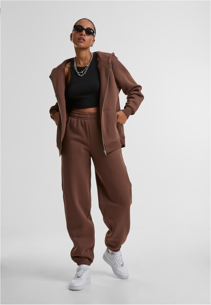 UrbanClassicsDamenLadiesFluffySweatpantsTB7107Chocolatebrown-3XL
