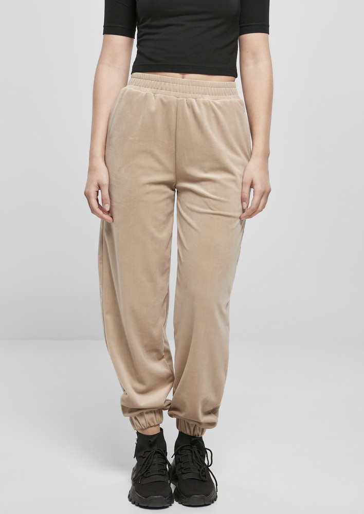 UrbanClassicsDamenLadiesHighWaistBallonVelvetSweatPantsSofttaupe-3XL