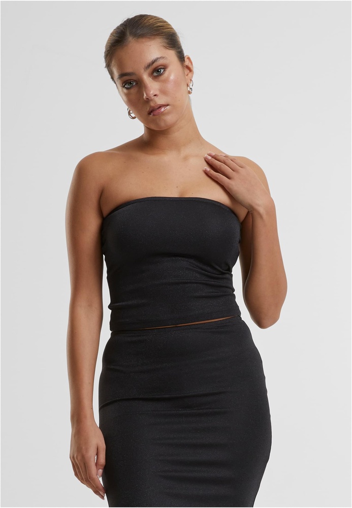 UrbanClassicsDamenLadiesGlitterBandeauTB6994Black-3XL